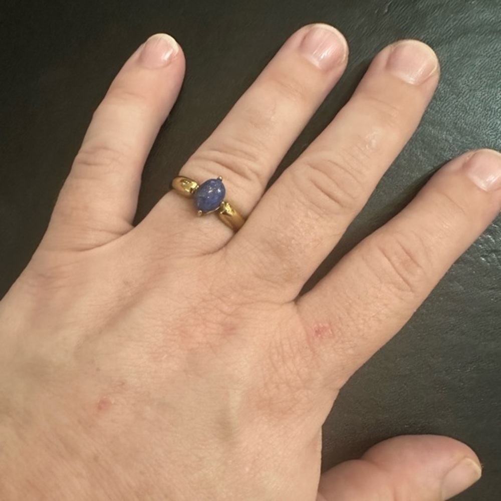 Gold Plated Natural Stone Ring
